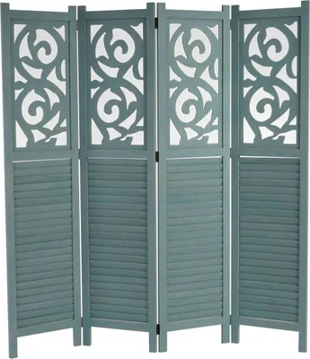 Produktbild von Paravent Istanbul, Raumteiler Trennwand Sichtschutz, Ornamente  170x160cm, grün