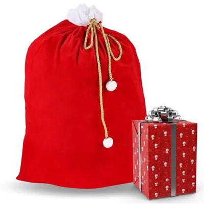 Produktbild von Nikolaussack 90x60 cm – Weihnachtssack & Geschenkesack zum Befüllen | Weihnachts-Accessoire für Geschenke & Deko