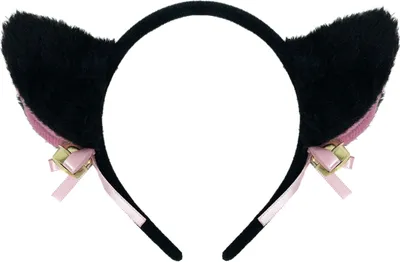 Produktbild von Oblique Unique Haarreif Katzen Ohren Haarreifen für Fasching Karneval Motto Party Katze Kostüm Accessoire - schwarz