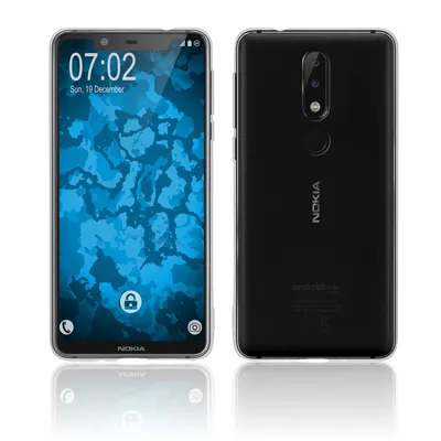Produktbild von PhoneNatic Case kompatibel mit  Nokia 6.1 - Crystal Clear Silikon Hülle transparent Cover