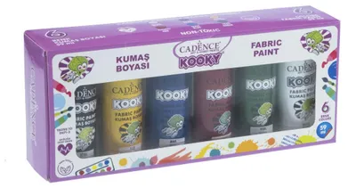 Zdjęcie produktu dla Zestaw barwników do tkanin Cadence - Kooky 6 kolorów dla dzieci 59 ml