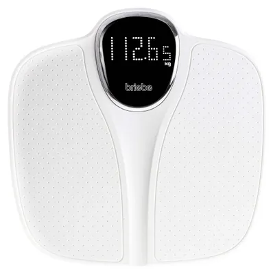 Image de Briebe SC1125W Pèse-personne numérique Haute précision 180Kg, écran LCD, arrêt automatique Blanc