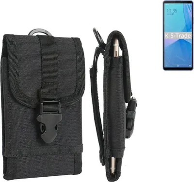 Produktbild von K-S-Trade Holster Handy Hülle kompatibel mit Sony Xperia 10 III Lite Holster Handytasche Gürtel Tasche Schutz Hülle Robust Outdoor schwarz