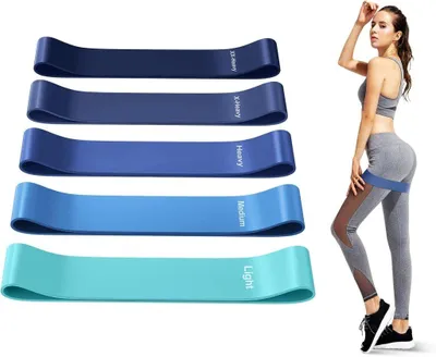 Produktbild von Fitness-Widerstandsbänder 5-teiliges Set mit verschiedenen Widerstandsstufen – Widerstandsbänder – Widerstandsbänder