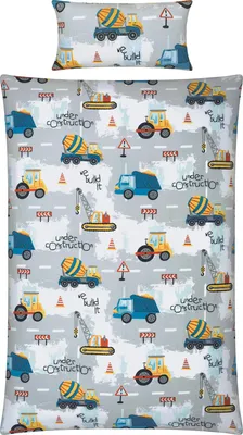 Produktbild von REDBEST Kinder-Bettwäsche grau 1x 135x200 cm + 1x 40x80 cm
