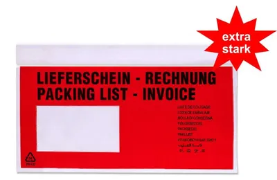 Produktbild von Lieferscheintasche DIN Lang Begleitpapiertaschen UNIPACK-premium