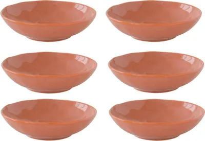 Produktbild von 6er Set Suppenteller, Pastaschalen INTERIORS brick rotbraun D. 19cm Easy Life WA