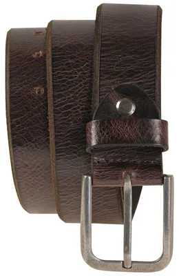 Produktbild von Ledergürtel Büffelleder mit Altsilberschließe gebrochene Kante 4 cm Vintage
