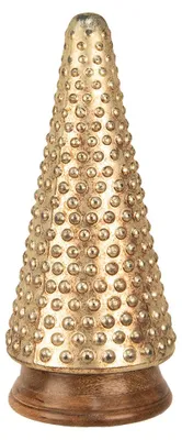 Obrázok produktu pre Clayre & Eef Vianočná dekorácia Vianočný stromček Ø 14x31 cm Zlaté sklo