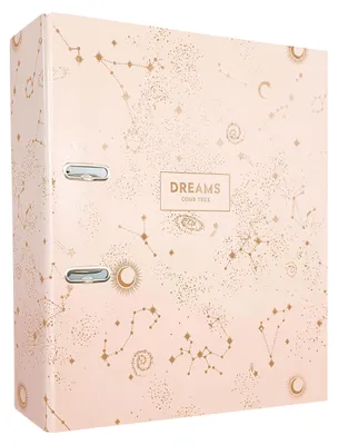 Imagen del producto de Interdruk, carpeta A4, 75 mm, 2 anillas, gama "Hs Kraft Metallic Dreams", color crema