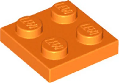 Immagine prodotto di 1 pezzo LEGO, parte c. 3022 in arancione (arancione)
