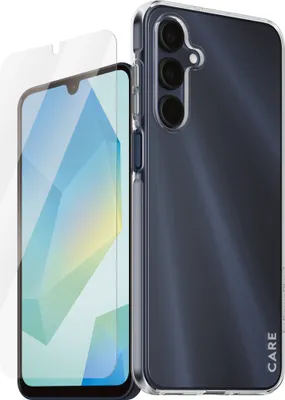 Zdjęcie produktu dla PanzerGlass CARE™ by ® 2-in-1 Bundle Samsung Galaxy A16 4G | A16 5G, Samsung, Samsung - Galaxy A16 4G, Samsung - Galaxy A16 5G, Aplikacja na sucho, Odporny na zadrapania, Odporny na wstrząsy, Przezroczysty, 1 szt.