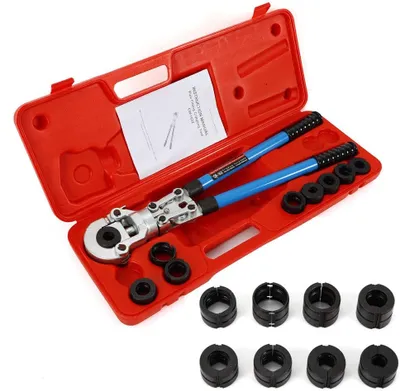 Image de Pince à sertir 6T Pince à sertir pour tubes 12-28 mm Contour en V 16-32 mm Contour TH Pince à sertir 360 ° Outil à sertir PEX