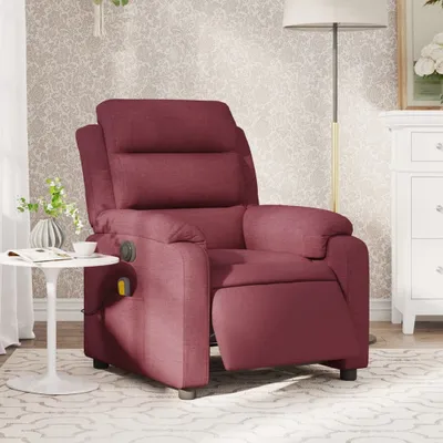 Produktbild von Möbel Massagesessel Elektrisch Weinrot Stoff - Fernseh- & Relaxsessel 3204971