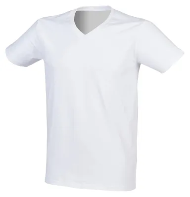 Image de SF Men - T-shirt col V pour homme PC6335 (M) (Blanc)