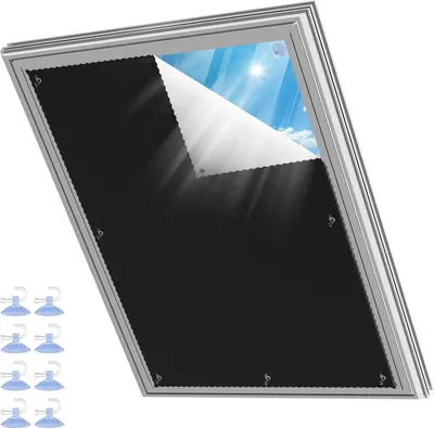 Produktbild von Verdunkelndes Dachfenster-Rollo - Thermischer Sonnenschutz - Ohne Bohren - Büro - Arbeitszimmer - VELUX S08 - 96 x 115 cm