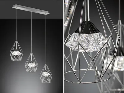 Produktbild von LED Pendelleuchte AMY 3-flammig, Silber
