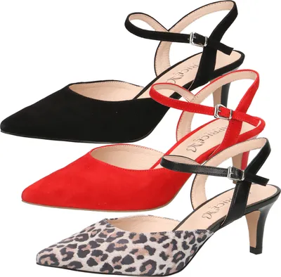 Produktbild von Caprice 9-29603-24 Damen Sling Pumps Leder Trichterabsatz, Größe:38.5 EU, Farbe:Grau