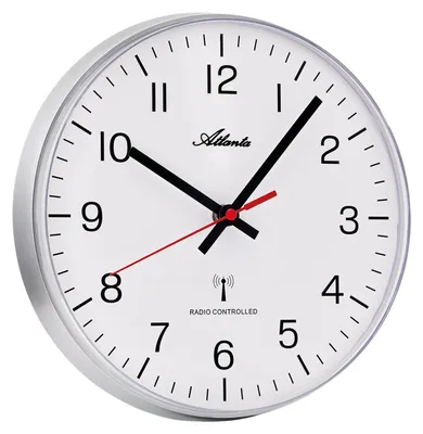 Zdjęcie produktu dla nowoczesny zegar ścienny średnica: 25,5 cm - model Atlanta: 4532/19