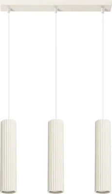 Produktbild von Moderne beige Hängelampe mit drei Wellrohren für die Kücheninsel 3xGU10 10W KARBON Sollux Lighting