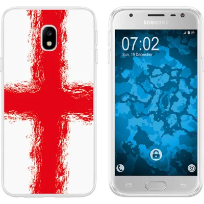 Produktbild von PhoneNatic Case kompatibel mit Samsung Galaxy J3 2017 Silikon-Hülle WM England M4