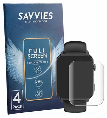 Produktbild von 4x Savvies Fullscreen Schutzfolie für Baolubao R30MAX 1.91" Displayschutz Folie Fullcover Klar Transparent