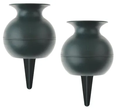 Produktbild von Steckvasen Grab Friedhof Deko grün Set 27 cm
