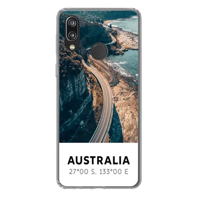 Produktbild von MuchoWow® Handyhülle Schutzhülle Hülle für Huawei P20 Lite (2020) Australien - Meer - Schnellstraße - Sommer Silikon Softcase Handy Hülle - Kartenhalter