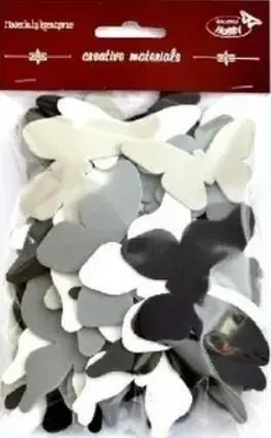 Imagen del producto de Mariposas en blanco,  y gris, 52 unidades - Galería Hobby