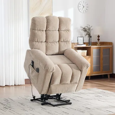 Produktbild von Multifunktionaler elektrischer Relaxsessel mit, 83.0 x 99.0 x 103.0 cm, Hellkhaki
