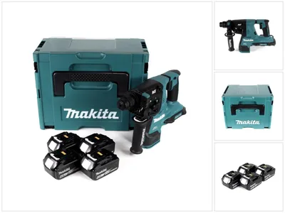 Immagine prodotto di Makita DHR 280 G4J 2 x 18 V 36 V batteria agli ioni di litio trapano a percussione 28 mm brushless per SDS-PLUS in Makpac + 4 x 6,0 Ah batteria - senza caricabatteria