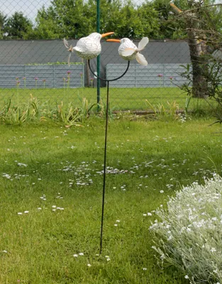 Produktbild von Gartenstecker 2 Möwen 20 und 13 cm Höhe 110 cm Gartendekoration