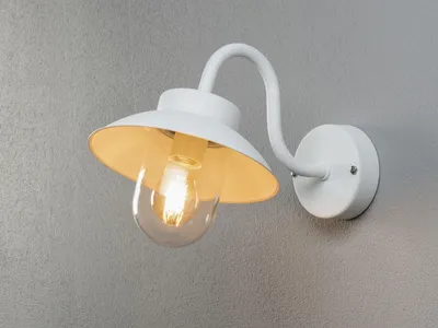 Produktbild von LED Außenwandleuchte Landhausstil, Hausbeleuchtung & Fassadenbeleuchtung, Weiß