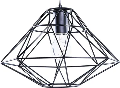 Zdjęcie produktu dla BELIANI Lampa wisząca sufitowa czarna żelazna druciany klosz nowoczesna