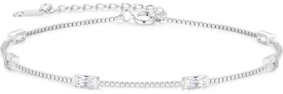 Image de Bracelet pour femme, en argent sterling 925 plaqué or, ajustable, avec pendentifs en oxyde de zirconium, chaîne double