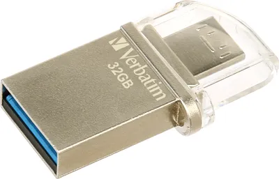 Produktbild von Verbatim Store 'n' Go OTG Micro, 32 GB, USB Type-A / Micro-USB, 3.2 Gen 1 (3.1 Gen 1), 110 MB/s, Kappe, Silber