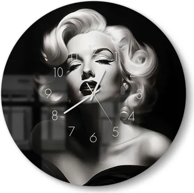 Produktbild von DEQOART Glasuhr Ø50 cm Zahlen 'Ewiger Glamour' Wanduhr Glas Uhr Design leise Küchenuhr
