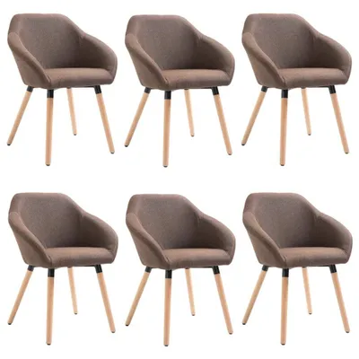 Produktbild von Esszimmerstühle 6 Stk. Braun Stoff