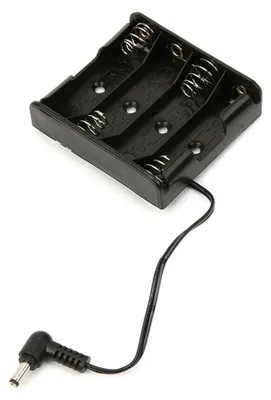Produktbild von Makeblock Batteriehalter 4xAA, DC-Hohlstecker 5,5 mm, für m-Bot, Kunststoffkabel 20 cm, Ausgang 6 V