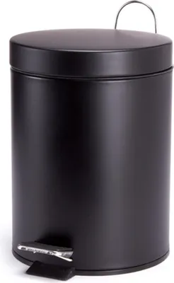 Produktbild von MSV Bad/Toiletten-Treteimer - schwarz - 5 Liter - 20 x 28 cm