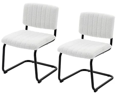 Productafbeelding van HOMCOM Eetkamerstoelen, set van 2, modern, losse stoel met hoge rugleuning