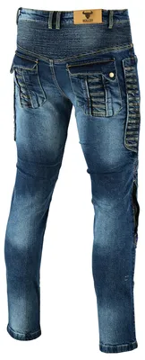 Produktbild von BULLDT Herren Motorradjeans Bikerjeans Motorradhose Bikerhose Moped Quad Jeanshose, Farbe:Blau, Jeansgröße:W40 / L32