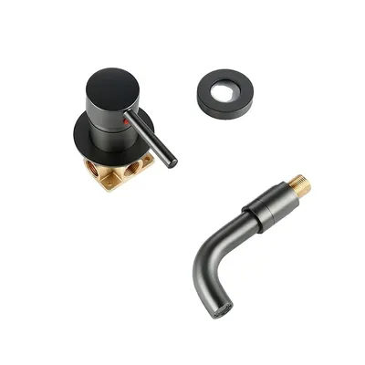 Obrázek produktu pro Koupelnová baterie, nástěnná, jednoruční ovládání, Gunmetal -150MM