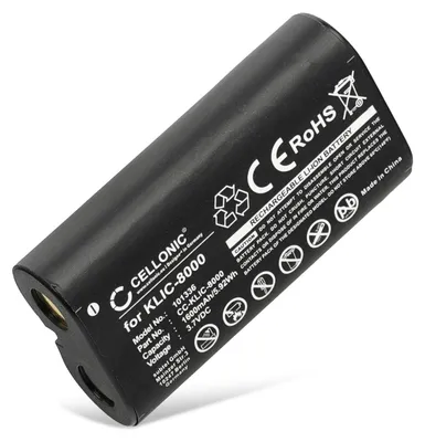 Image de CELLONIC 1x Batterie pour Appareil photo Compatible avec Kodak Easyshare Z8612 IS, Easyshare Z812 IS, Easyshare Z1012 IS, KLIC-8000 - (1600mAh, 3.7V)