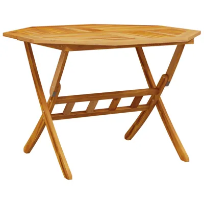 Image de vidaXL Table de jardin pliante Ø110x75 cm Bois massif acacia