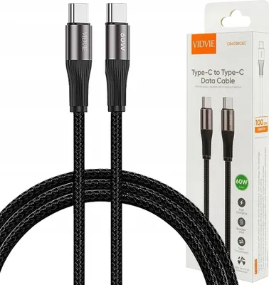 Obrázek produktu pro VIDVIE CB4038cc-b-1, 1 m, USB C, USB C, USB 3.2 Gen 1 (3.1 Gen 1), Černá
