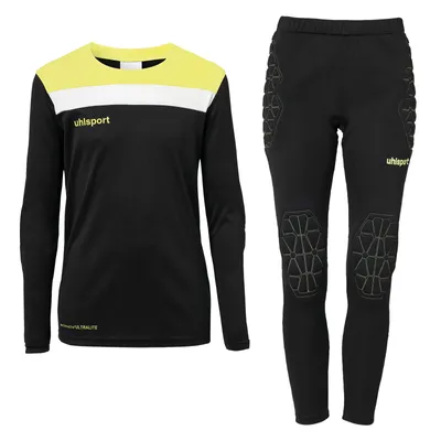 Obrázek produktu pro Uhlsport fotbalový brankářský set Offense 23 pro děti, dlouhé rukávy, kalhoty, černá, žlutá, bílá, velikost 116