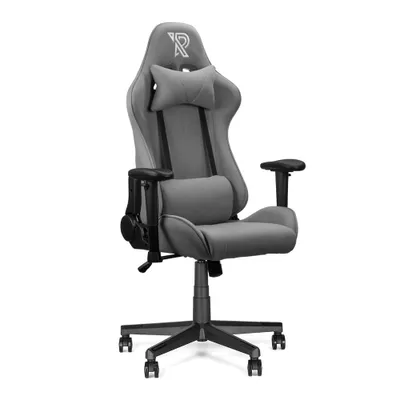Produktbild von Ranqer Felix Fabric Gaming Stuhl - Professioneller Gaming-Sessel - Ergonomischer Gaming Stuhl - 2D-Armlehnen - Stabiles Nylon Gestell - Gaming Stuhl aus Stoff - Grau