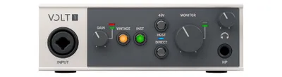 Productafbeelding van Universal Audio VOLT 1, desktop audio-interface, MIDI, 1/4", 1/4", grijs, metalen behuizing, USB Type-C