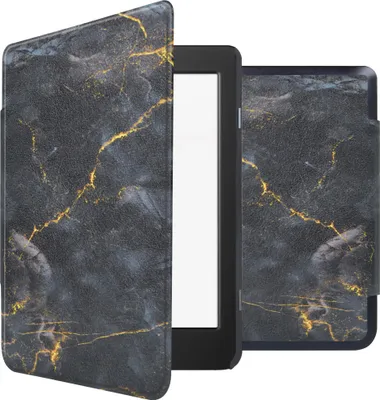 Productafbeelding van imoshion Design Slim Hard Case Bookcase voor de Kobo Nia - Black Marble